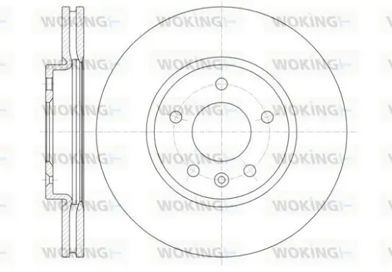 Bremsscheibe Vorderachse WOKING D61314.10 Bild Bremsscheibe Vorderachse WOKING D61314.10