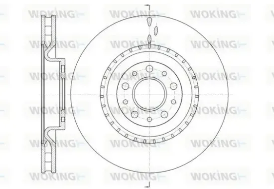 Bremsscheibe Vorderachse WOKING D61458.10 Bild Bremsscheibe Vorderachse WOKING D61458.10