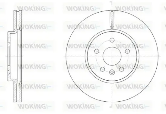 Bremsscheibe Vorderachse WOKING D61534.10 Bild Bremsscheibe Vorderachse WOKING D61534.10
