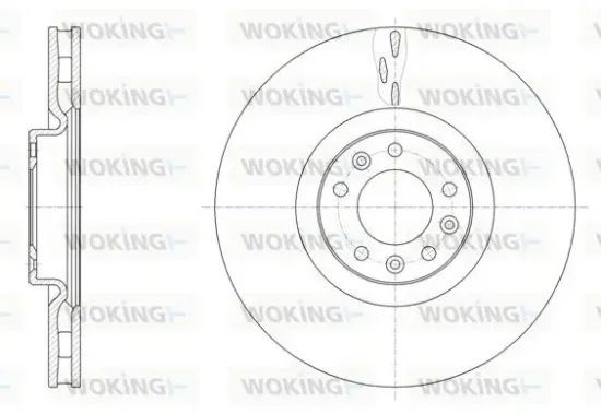 Bremsscheibe Vorderachse WOKING D61498.10 Bild Bremsscheibe Vorderachse WOKING D61498.10