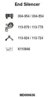 Endschalldämpfer FA1 MD000636 Bild Endschalldämpfer FA1 MD000636