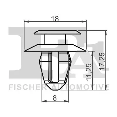 Clip, Zier-/Schutzleiste FA1 10-40006.25 Bild Clip, Zier-/Schutzleiste FA1 10-40006.25