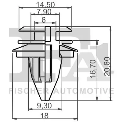 Clip, Zier-/Schutzleiste FA1 10-40016.5 Bild Clip, Zier-/Schutzleiste FA1 10-40016.5