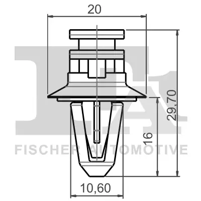 Clip, Zier-/Schutzleiste FA1 10-40025.25