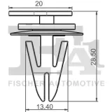 Clip, Zier-/Schutzleiste FA1 10-40092.5