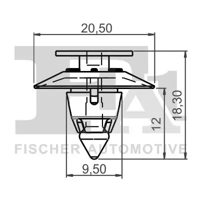 Clip, Zier-/Schutzleiste FA1 13-40006.25 Bild Clip, Zier-/Schutzleiste FA1 13-40006.25