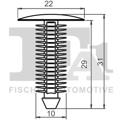 Clip, Zier-/Schutzleiste FA1 33-10026.10 Bild Clip, Zier-/Schutzleiste FA1 33-10026.10