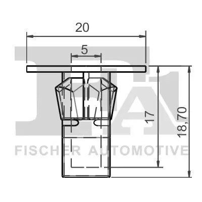 Clip, Zier-/Schutzleiste FA1 77-60001.5 Bild Clip, Zier-/Schutzleiste FA1 77-60001.5