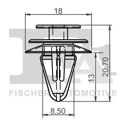 Clip, Zier-/Schutzleiste FA1 78-40010.5 Bild Clip, Zier-/Schutzleiste FA1 78-40010.5