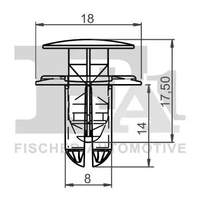 Clip, Zier-/Schutzleiste FA1 89-30009.5