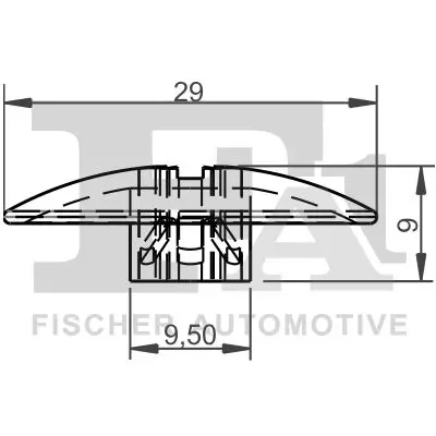 Clip, Zier-/Schutzleiste FA1 10-40098.5
