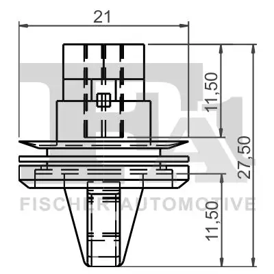 Clip, Zier-/Schutzleiste FA1 11-40151.5