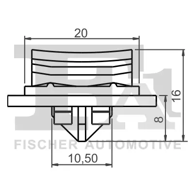 Halteclip, Scheibeneinbau FA1 13-40017.10 Bild Halteclip, Scheibeneinbau FA1 13-40017.10