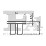 Clip, Zier-/Schutzleiste FA1 14-10016.5