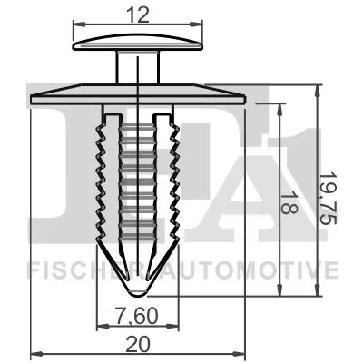 Clip, Zier-/Schutzleiste FA1 14-20015.5