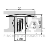 Clip, Zier-/Schutzleiste FA1 14-40093.5