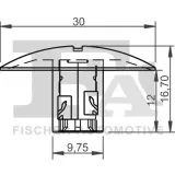 Clip, Zier-/Schutzleiste FA1 21-10032.5
