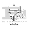 Clip, Zier-/Schutzleiste FA1 55-40025.5 Bild Clip, Zier-/Schutzleiste FA1 55-40025.5