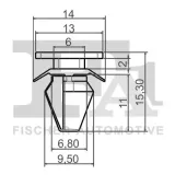 Clip, Zier-/Schutzleiste FA1 55-40027.5