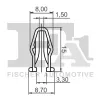Clip, Zier-/Schutzleiste FA1 77-40054.5