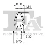 Clip, Zier-/Schutzleiste FA1 77-40054.5