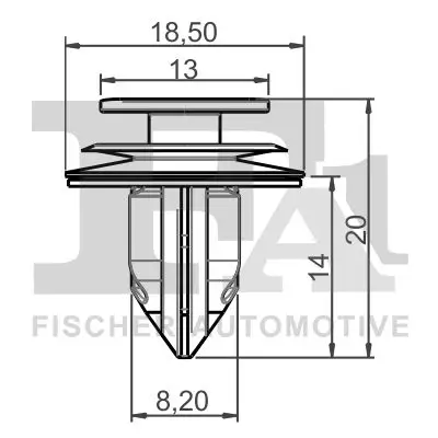 Clip, Zier-/Schutzleiste FA1 77-40066.5