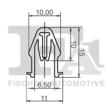 Clip, Zier-/Schutzleiste FA1 77-40074.5