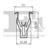 Clip, Zier-/Schutzleiste FA1 78-40012.5 Bild Clip, Zier-/Schutzleiste FA1 78-40012.5