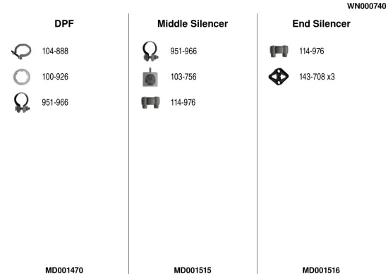 Halter, Abgasanlage hinten FA1 753-938 Bild Halter, Abgasanlage hinten FA1 753-938