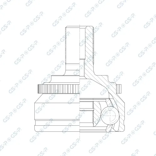 Gelenksatz, Antriebswelle Vorderachse rechts radseitig GSP 802538 Bild Gelenksatz, Antriebswelle Vorderachse rechts radseitig GSP 802538