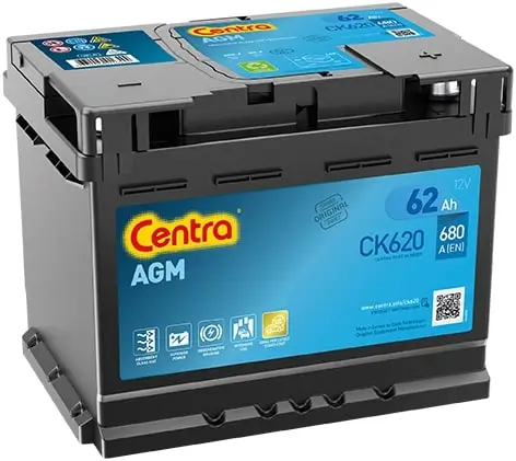 Starterbatterie 12 V 62 Ah CENTRA CK620 Bild Starterbatterie 12 V 62 Ah CENTRA CK620