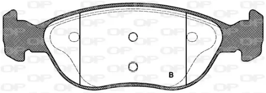 Bremsbelagsatz, Scheibenbremse Vorderachse OPEN PARTS BPA0587.00 Bild Bremsbelagsatz, Scheibenbremse Vorderachse OPEN PARTS BPA0587.00