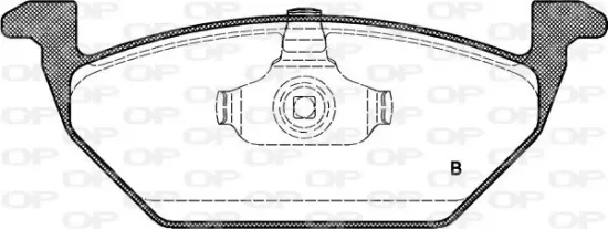 Bremsbelagsatz, Scheibenbremse Vorderachse OPEN PARTS BPA0633.41 Bild Bremsbelagsatz, Scheibenbremse Vorderachse OPEN PARTS BPA0633.41