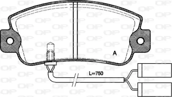 Bremsbelagsatz, Scheibenbremse Vorderachse OPEN PARTS BPA0025.22 Bild Bremsbelagsatz, Scheibenbremse Vorderachse OPEN PARTS BPA0025.22