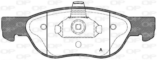 Bremsbelagsatz, Scheibenbremse Vorderachse OPEN PARTS BPA0587.00 Bild Bremsbelagsatz, Scheibenbremse Vorderachse OPEN PARTS BPA0587.00