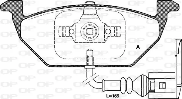 Bremsbelagsatz, Scheibenbremse Vorderachse OPEN PARTS BPA0633.41