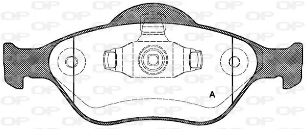 Bremsbelagsatz, Scheibenbremse OPEN PARTS BPA0766.00