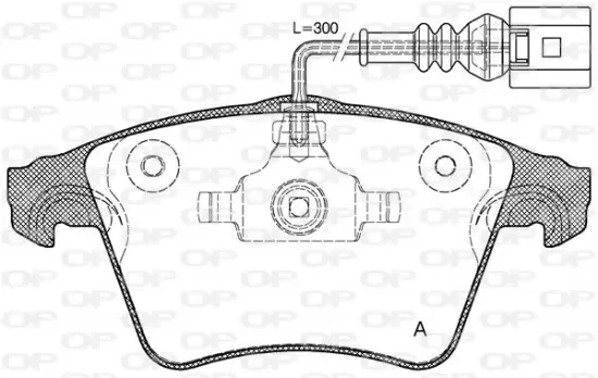 Bremsbelagsatz, Scheibenbremse Vorderachse OPEN PARTS BPA1045.22 Bild Bremsbelagsatz, Scheibenbremse Vorderachse OPEN PARTS BPA1045.22