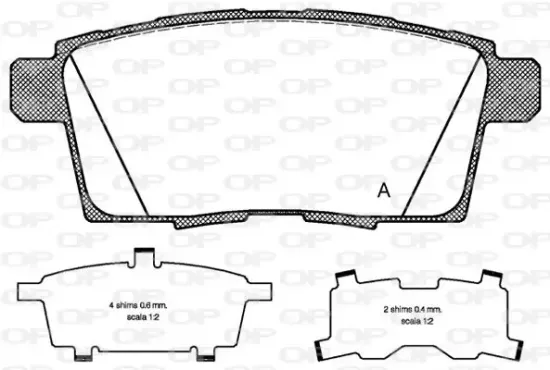 Bremsbelagsatz, Scheibenbremse OPEN PARTS BPA1268.00 Bild Bremsbelagsatz, Scheibenbremse OPEN PARTS BPA1268.00