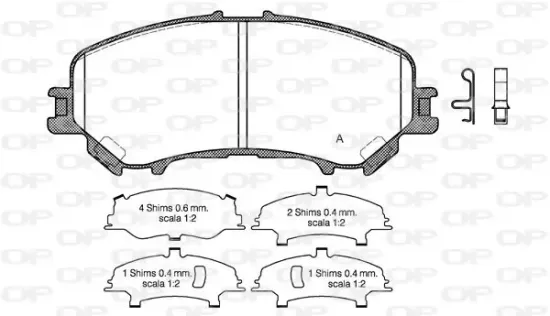 Bremsbelagsatz, Scheibenbremse Vorderachse OPEN PARTS BPA1318.22 Bild Bremsbelagsatz, Scheibenbremse Vorderachse OPEN PARTS BPA1318.22