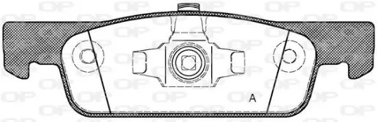 Bremsbelagsatz, Scheibenbremse OPEN PARTS BPA1540.00 Bild Bremsbelagsatz, Scheibenbremse OPEN PARTS BPA1540.00