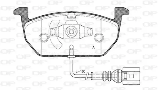Bremsbelagsatz, Scheibenbremse Vorderachse OPEN PARTS BPA1601.01 Bild Bremsbelagsatz, Scheibenbremse Vorderachse OPEN PARTS BPA1601.01