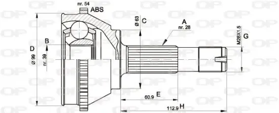 Gelenksatz, Antriebswelle Vorderachse radseitig OPEN PARTS CVJ5118.10 Bild Gelenksatz, Antriebswelle Vorderachse radseitig OPEN PARTS CVJ5118.10