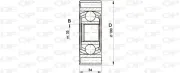 Gelenksatz, Antriebswelle Hinterachse getriebeseitig OPEN PARTS CVJ5398.20