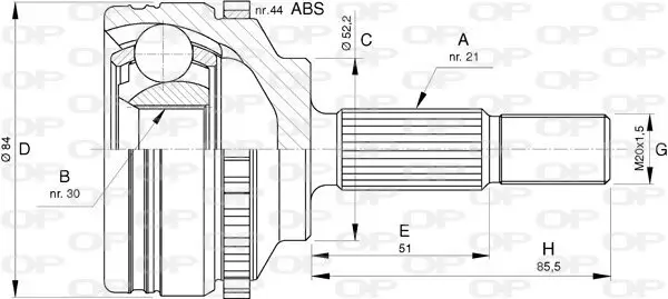 Gelenksatz, Antriebswelle OPEN PARTS CVJ5743.10