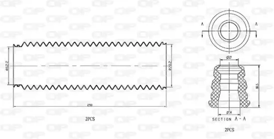Staubschutzsatz, Stoßdämpfer Vorderachse OPEN PARTS DCK5011.04 Bild Staubschutzsatz, Stoßdämpfer Vorderachse OPEN PARTS DCK5011.04