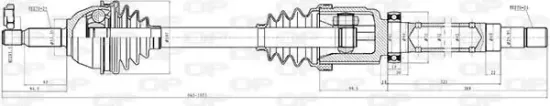 Antriebswelle Vorderachse rechts OPEN PARTS DRS6412.00 Bild Antriebswelle Vorderachse rechts OPEN PARTS DRS6412.00