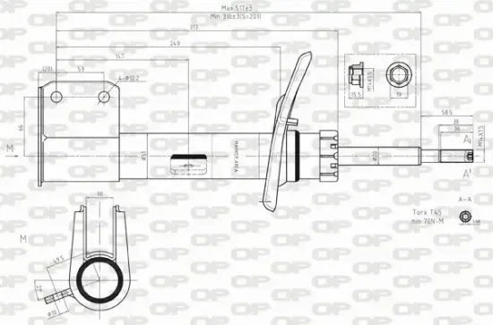 Stoßdämpfer Vorderachse rechts OPEN PARTS SAB8151.31 Bild Stoßdämpfer Vorderachse rechts OPEN PARTS SAB8151.31