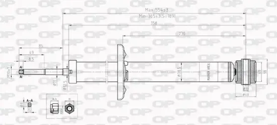 Stoßdämpfer Hinterachse OPEN PARTS SAB8227.32 Bild Stoßdämpfer Hinterachse OPEN PARTS SAB8227.32