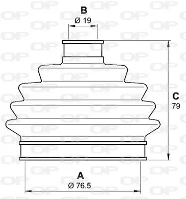Faltenbalgsatz, Antriebswelle Vorderachse radseitig OPEN PARTS SJK7019.00 Bild Faltenbalgsatz, Antriebswelle Vorderachse radseitig OPEN PARTS SJK7019.00